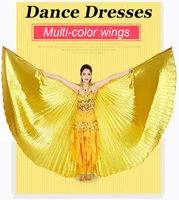 Alas doradas y plateadas para danza del vientre, alas de Isis para danza india, disfraces de actuación, alas de baile para adultos, danza del vientre de 360 grados