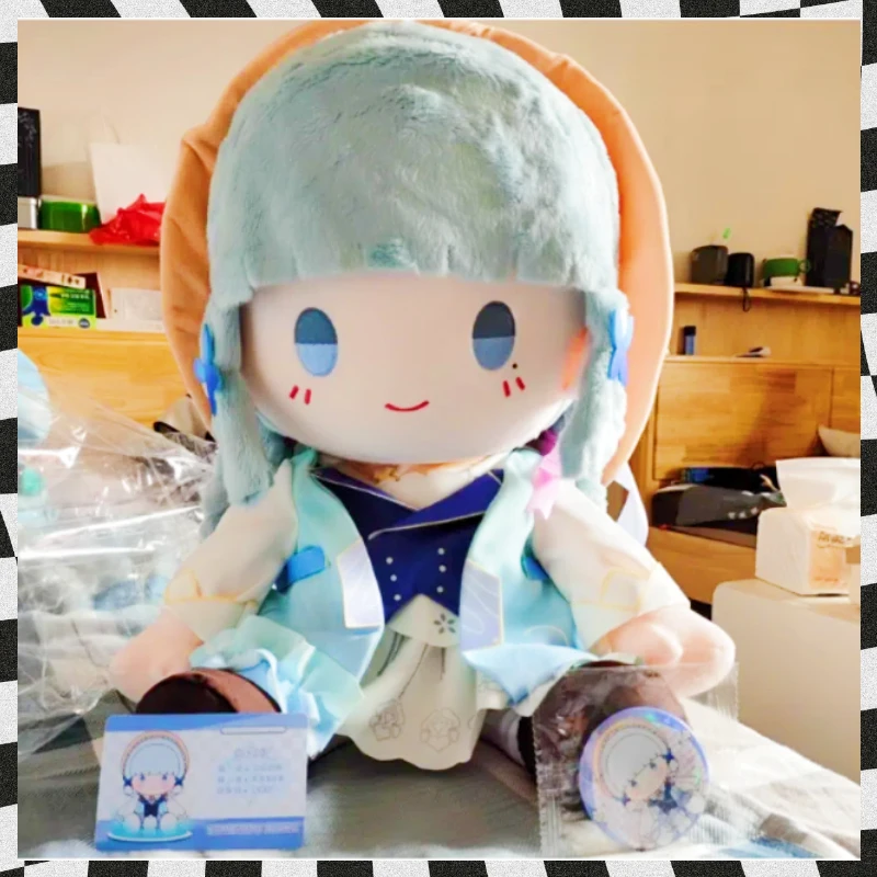 

40 см сидящая кукла Genshin Impact Kamisato Ayaka, хлопковая кукла, подушка, каваи, аниме, фигурки, периферийные устройства, подарок-сюрприз