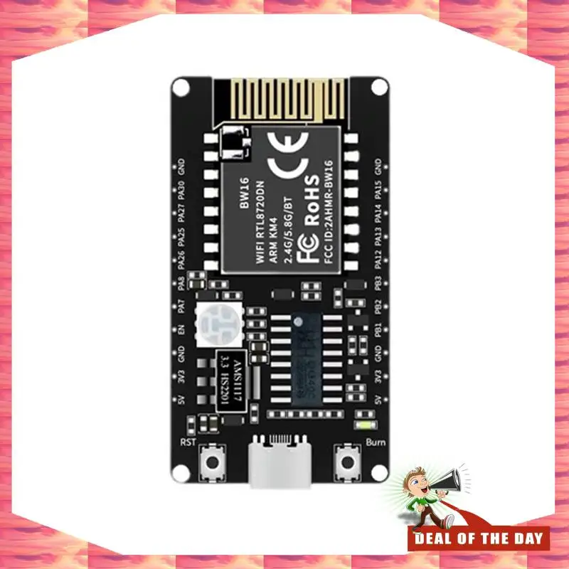 24-Hour Delivery BW16-Kit Development Board RTL8720DN Dual-Band Wi-Fi Low-Power Bluetooth BLE Module Type-C Interface
