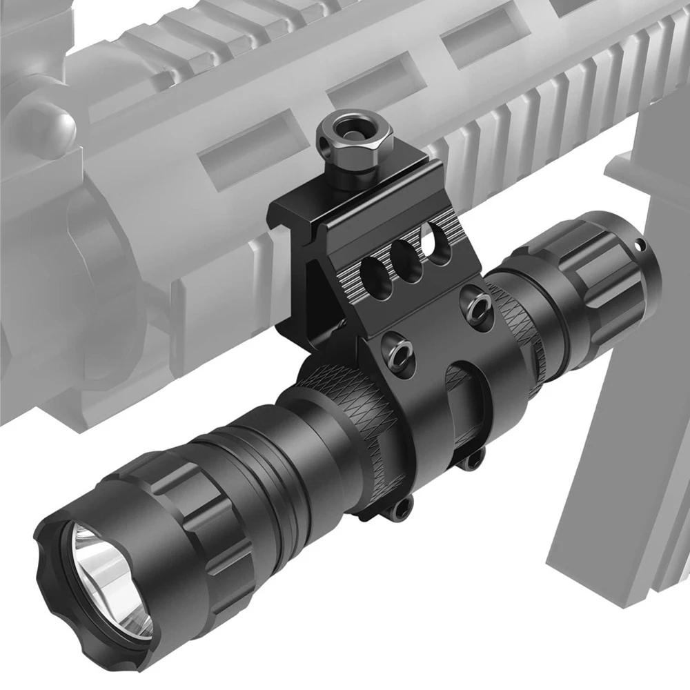 Adaptador Picatinny Offset para miras 25,4mm/30mm y linterna – Riel 20mm - imagen 3