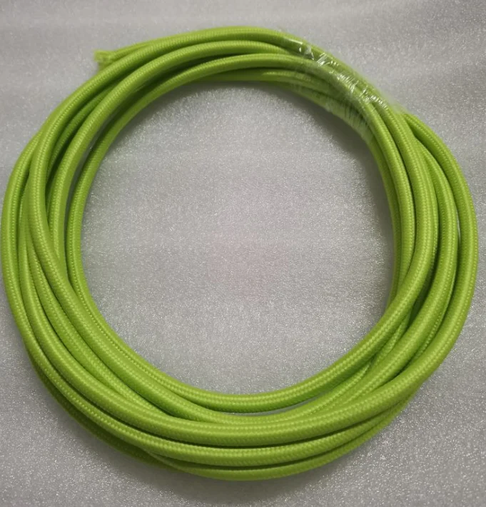 2m 3m 5m 10m 250V 2 Core 0.75mm2 Textile Electric Wire Fabric Cloth Braided Flex Cable Vintage Lamp  Cord