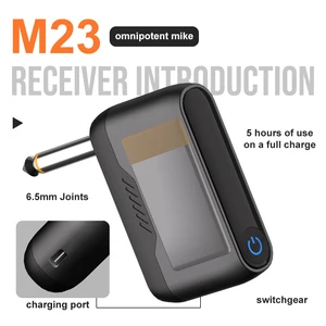 Wireless karaoke system with built -in lithium battery, m23 uhf, 2 wireless channels, portable microphone for church, party speaker 8 Main Sales Microphone Kit Battery - №6