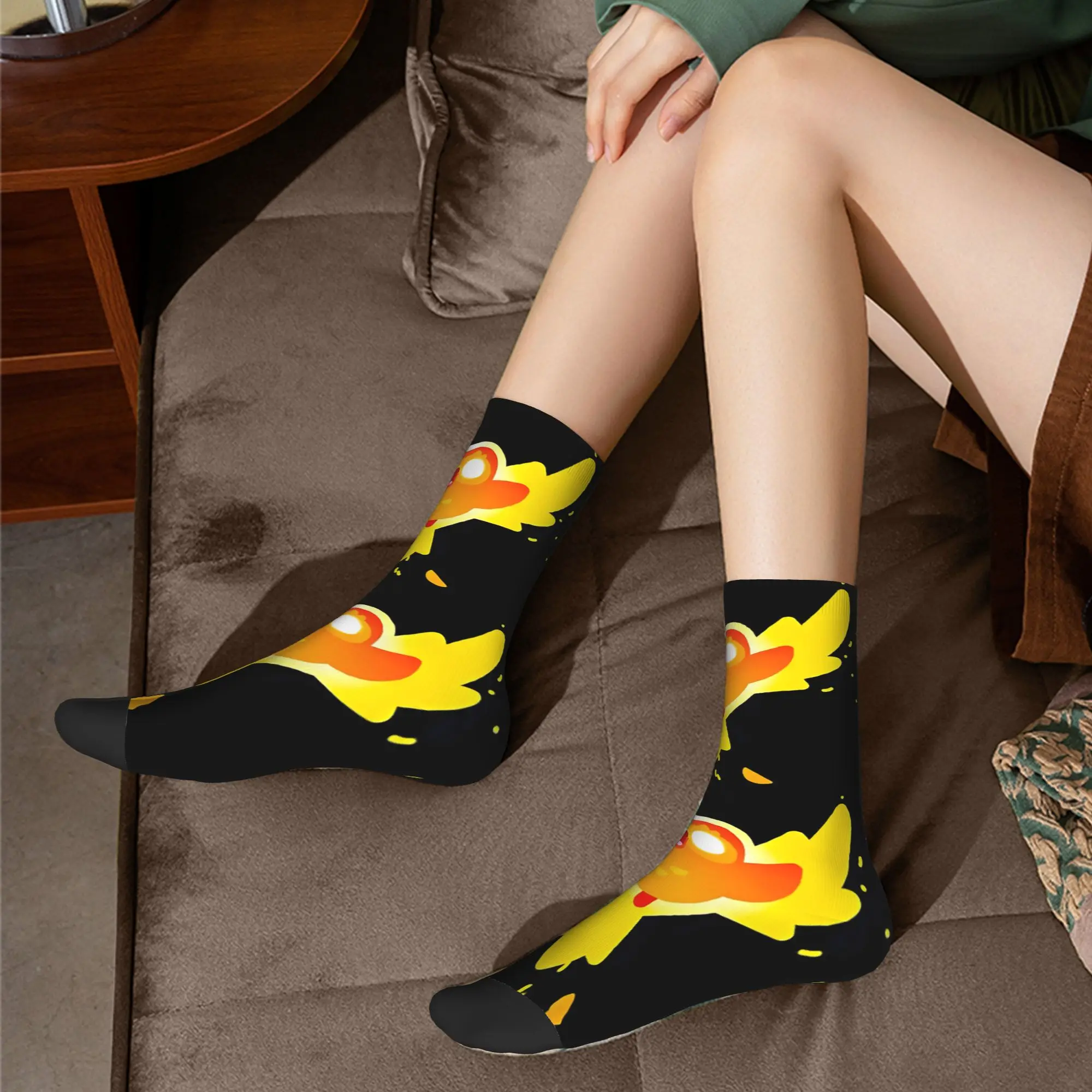 مخصص Kawaii الرجال D-Duolingos فستان النار الجوارب للجنسين الدافئة تنفس ثلاثية الأبعاد الطباعة الكلاسيكية طاقم الجوارب