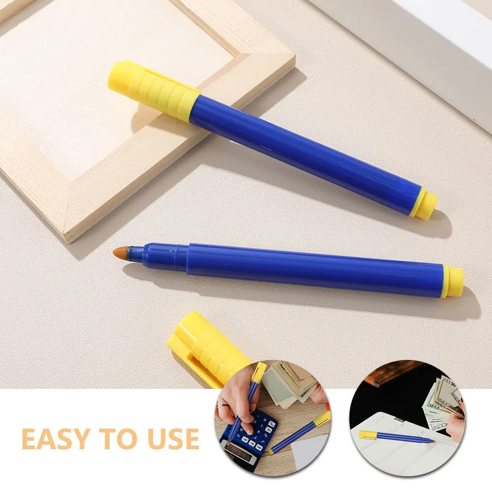 5Pcs Water-Based Banknote Pen Lightweight Longlasting Marking Counterfeit Money Checker for Retail Office Currency