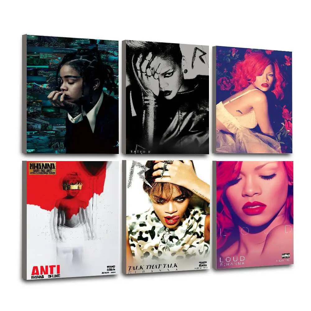 Singer R-Rihanna lassic Cover Canvas Painting Print Poster For Living Room Wall Art Home Decor Pictures Gift