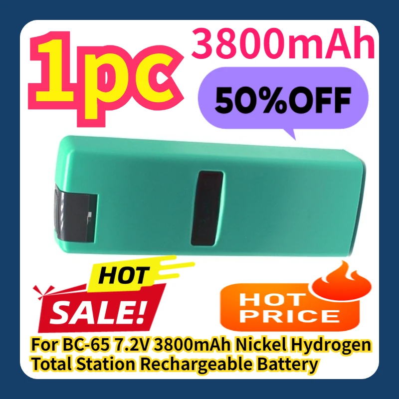 For BC-65 7.2V 3800mAh Nickel Hydrogen Total Station Rechargeable Battery
