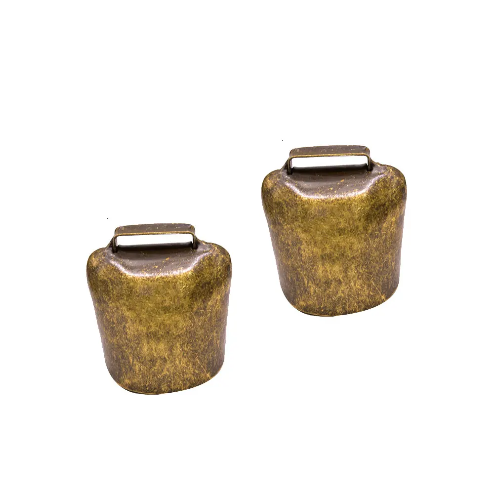 

2 pcs Cow Sheep Bell Thickened Iron Animal Hanging Bell For Farming Livestock Anti-Lost Device Durable Bright Decorative Pendant