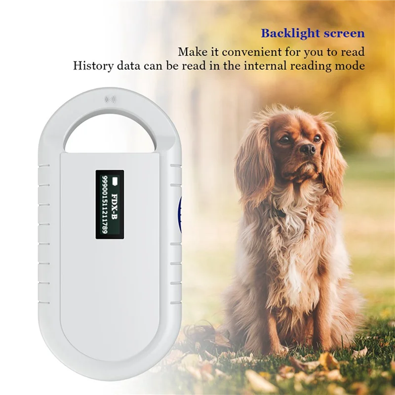 -A96Z 10X RFID Reader Pet Microchip Scanner Handheld Animal Chip Reader Portable RFID Reader Supports