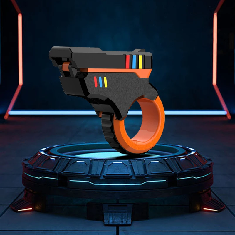 ラチェット機構フィンガースライダー フィジェットトイ オフィスの圧力軽減用 テクスチャードタッチで3Dプリント