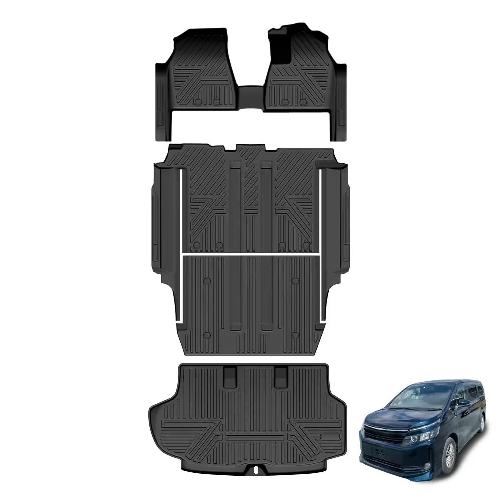 

KQX Brand Custom 5d Tpe Scratch-Resistant Durable Car Carpet Rear Trunk Floor Mat for Voxy Noah 7 Seats 2012-2018