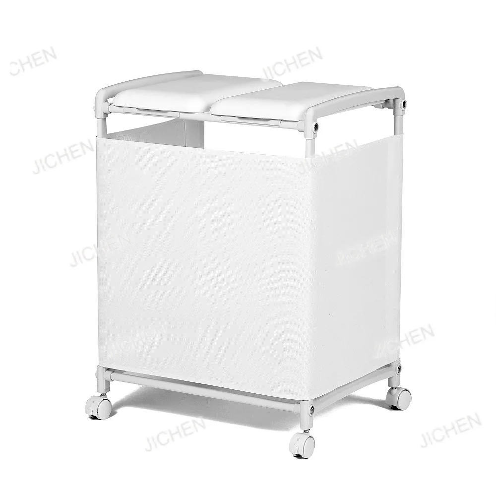 

2 Sorted garbage sorting rack Easy to replace garbage bag with lid Removable trash can with surrounding cloth Large capacity