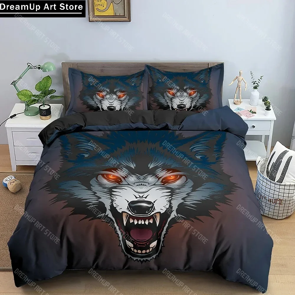 

Комплект постельного белья с изображением черного волка, пододеяльник, покрывало с наволочкой, двойной одиночный королевский размер, домашний текстиль для мальчиков и взрослых