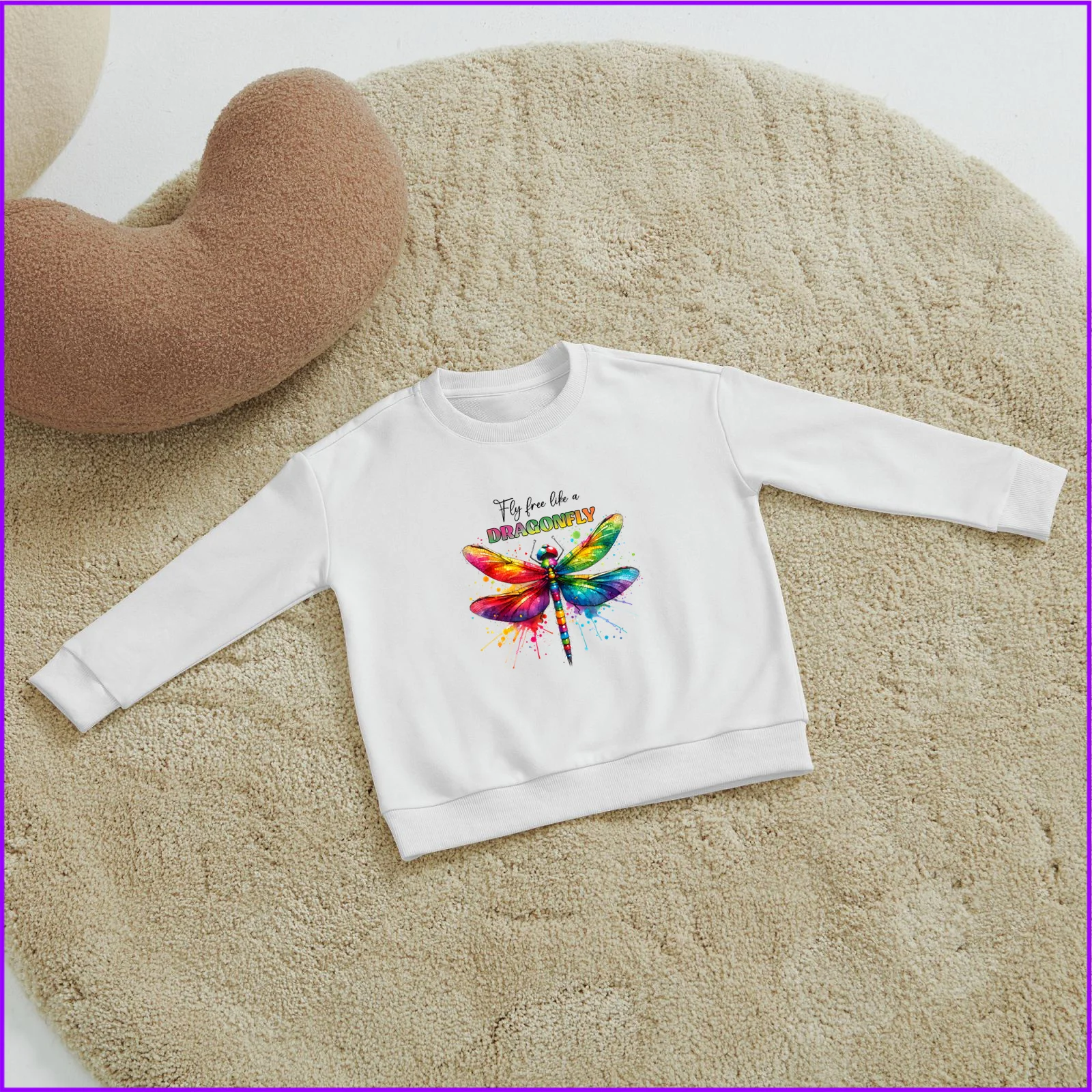 Fly Free Like A Dragonfly Sja385 Kids Boys Girls Hoodies Sweatshirts Tops Teen Clothes Rainbow Friends High Nightmare Wednesday