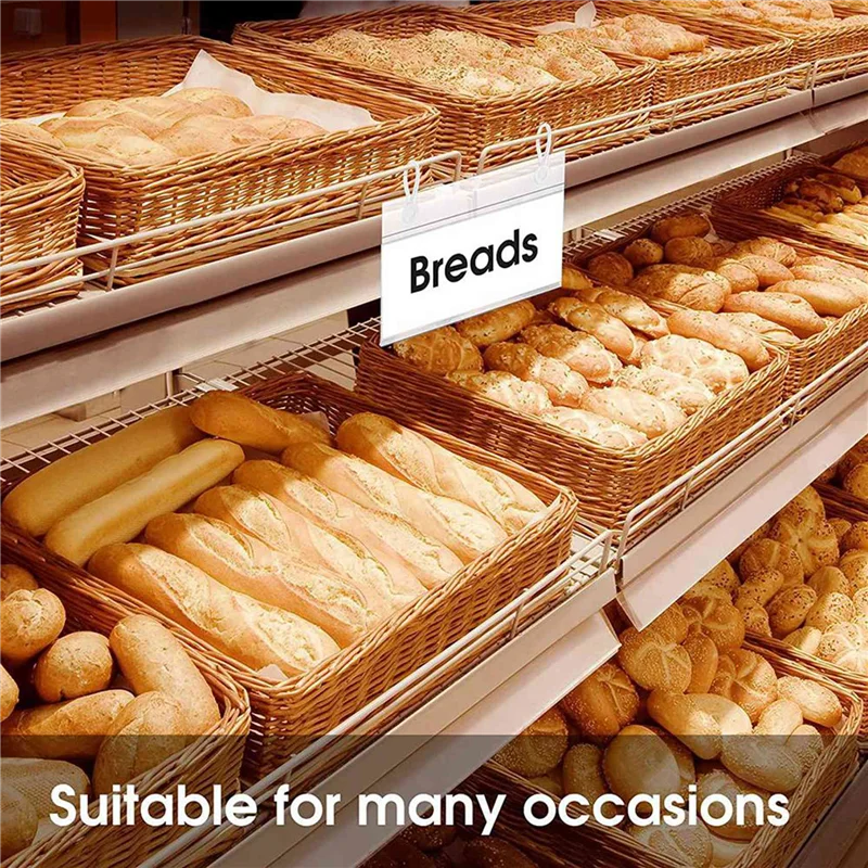 Пластиковые держатели этикеток, зажимы для вешалок для билетов с легкой кнопкой, застежка-замок для продуктов на рынке корзины (120)