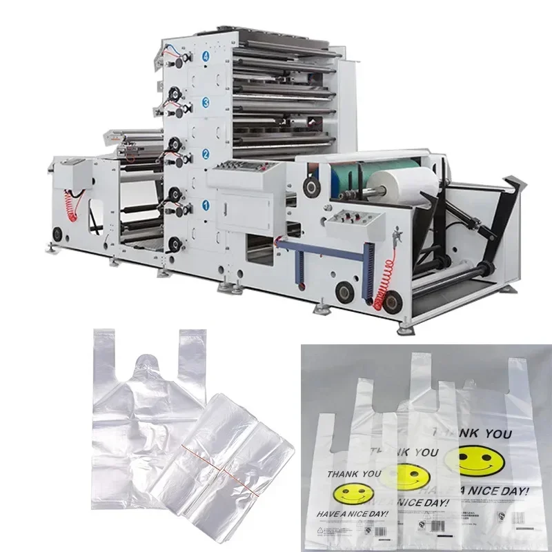 Wide Web Flexographic Printing Press for Bags Large Output Meets Bulk Requirements