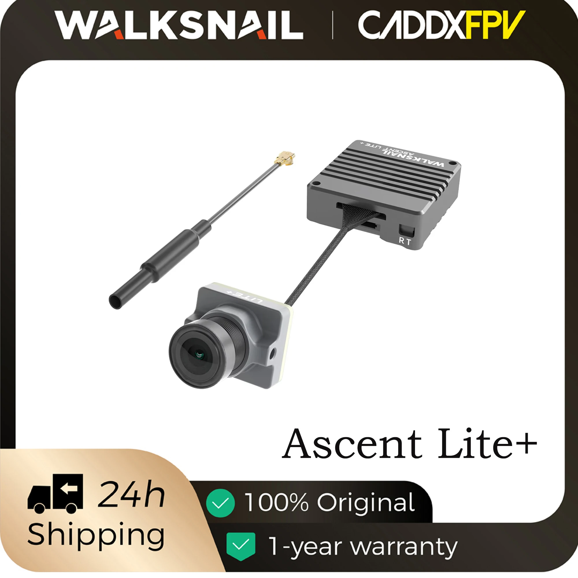 CADDXFPV Ascent Lite+ VTX 1080P 100fps HD Cyfrowy Nadajnik Wideo 500mW 35ms Niskie Opóźnienie Zasięg 8km Wbudowany Mikrofon do Drona FPV