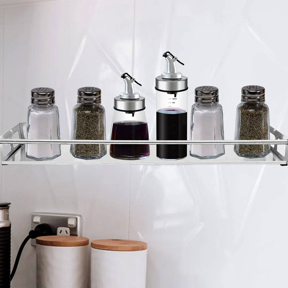 

Wall Spice Rack 20X12 5cm Stainless Steel Hanging Shelves Kitchen ganizer No Hole Drilling Pantry Seasoning Holder Easy Access