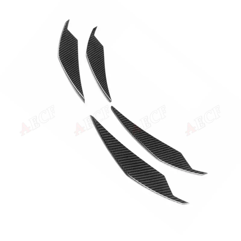 Car Front Bumper Wind knife Splitter AC Style Spoiler Canard For BMW G80 M3 G82 G83 M4 Air Knife Surround Trim Carbon Fiber