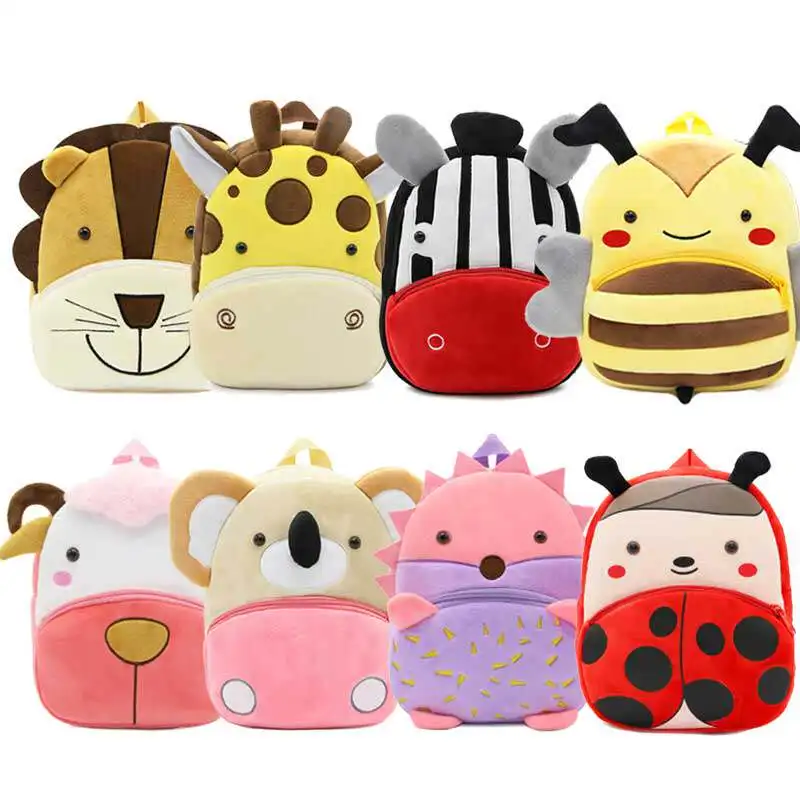 

Adorable Plush Animal Toddler Backpacks Soft Cartoon Kids School Bags For 2-4 Years Old Boys Girls Kindergarten Daily Carry