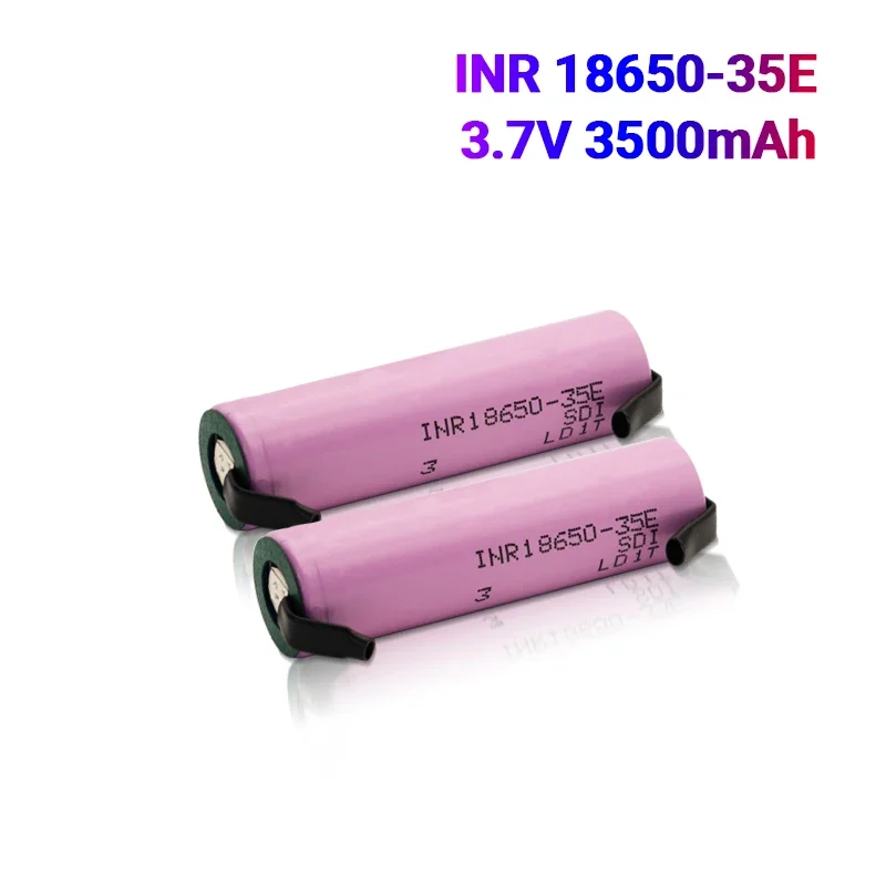 100% original 18650 battery 35E 3.7 V 3500mAh silicone welded self-made nickel plate 18650 rechargeable battery