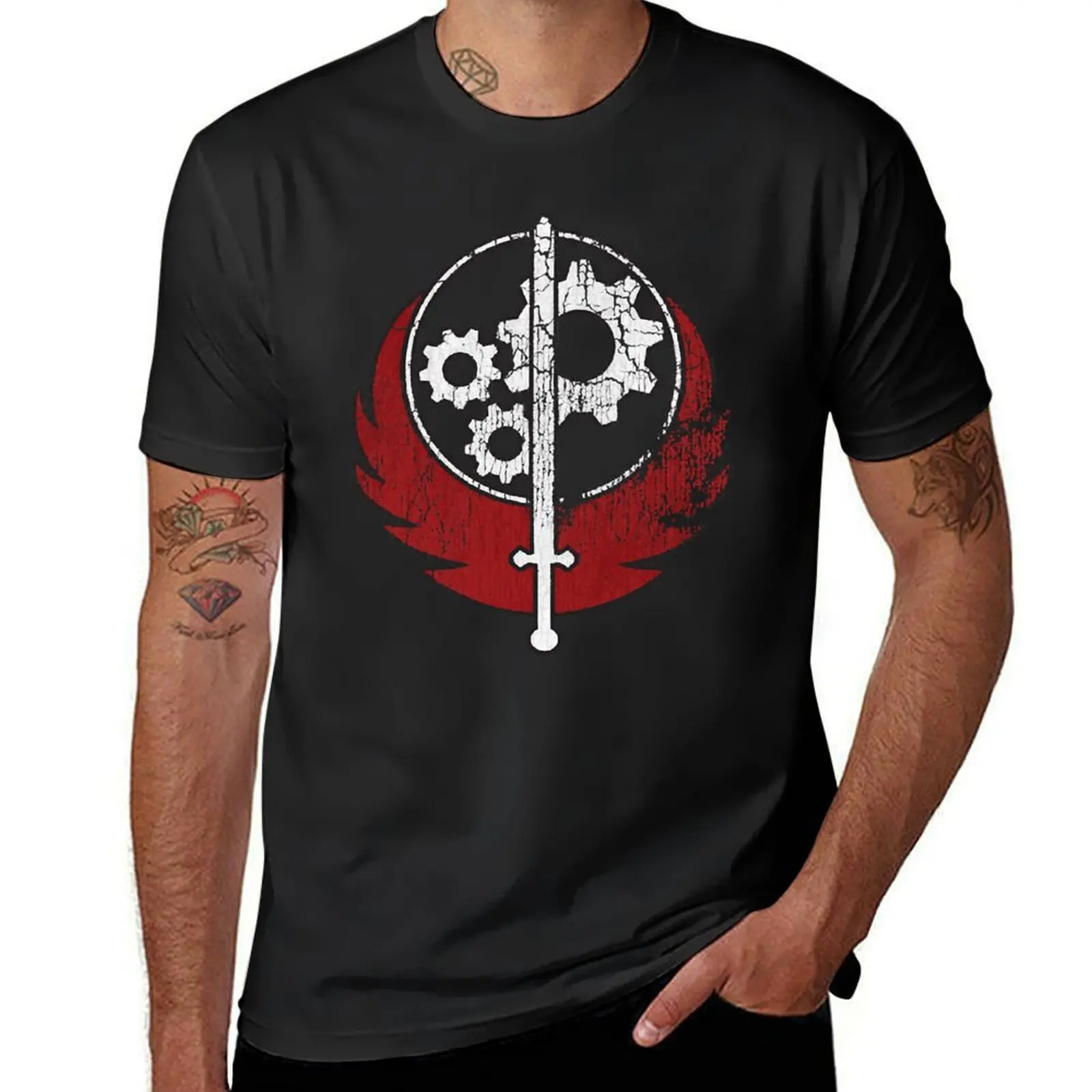 

Worn Appalachian Brotherhood of Steel T-Shirt funny meme t-shirts plus size tops anime tshirt t shirts for men cotton
