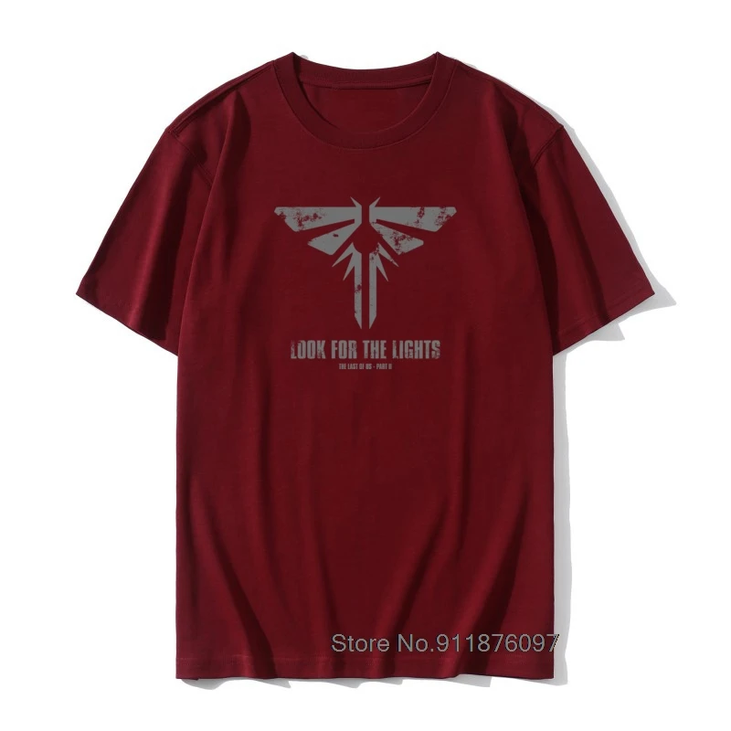 Men's The Last Of Us Firefly Tshirt Ellie Fireflies Joel Tlou Video Game Cotton Wholesale Tshirt