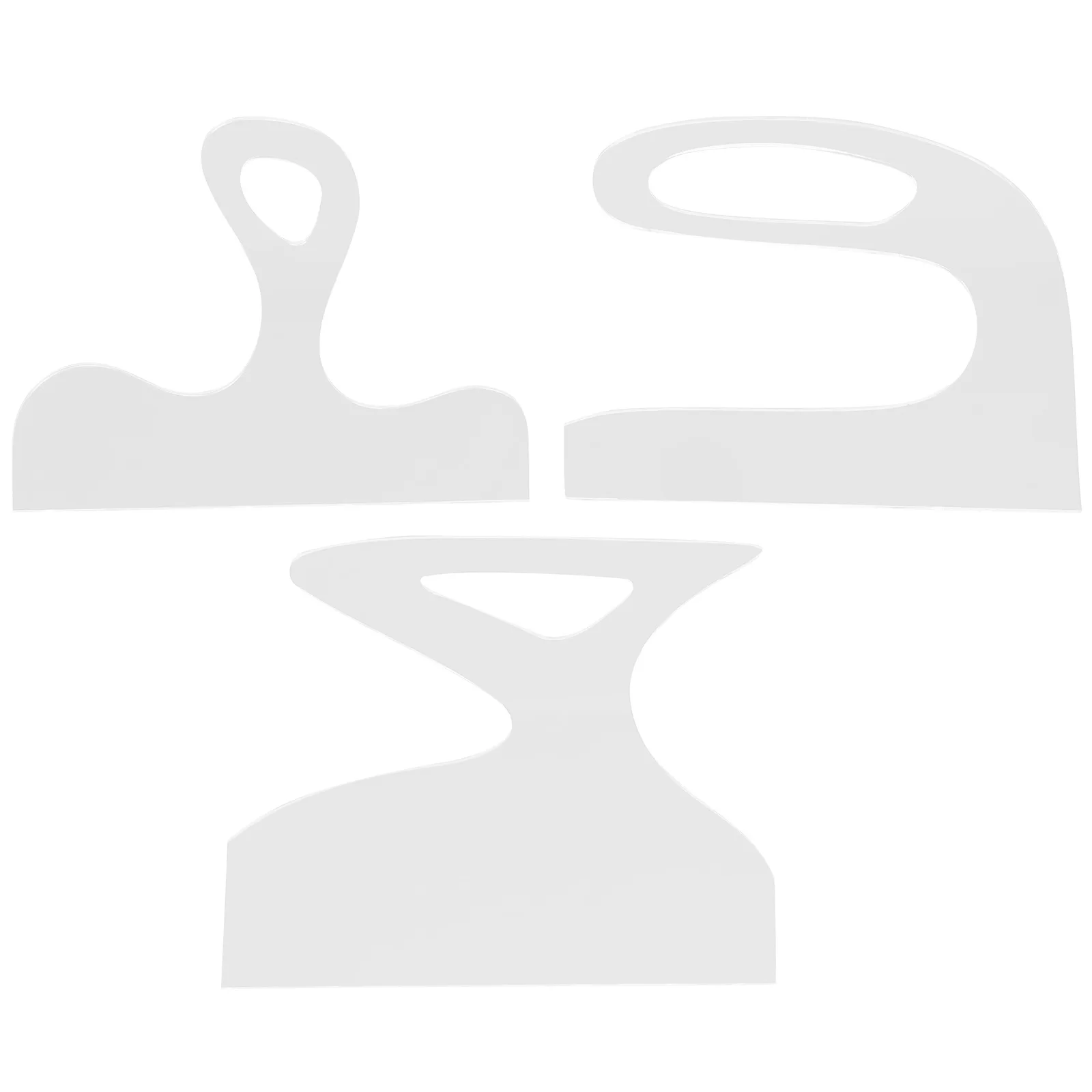 

3Pcs Acrylic Cutting Board Handle Template Clear Stencil for Accurate Tracing Wood Plastic Tools Cut Board Tracing Stencils