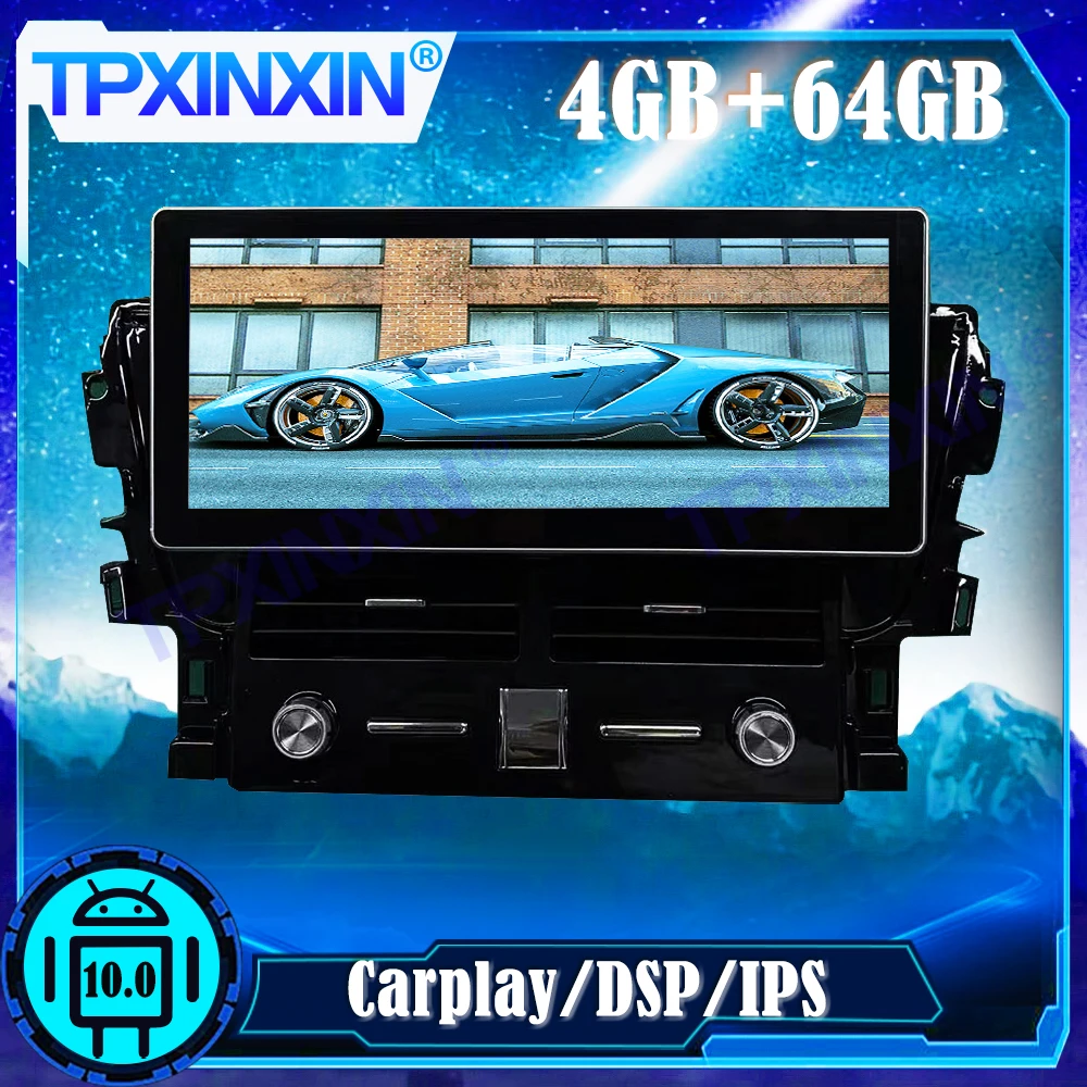 TPXINXIN Wireless CarPlay Android13 Auto Car Multimedia For Toyota Prado 2010-2013 Head Unit Touch Screen Rear Camera Stereo