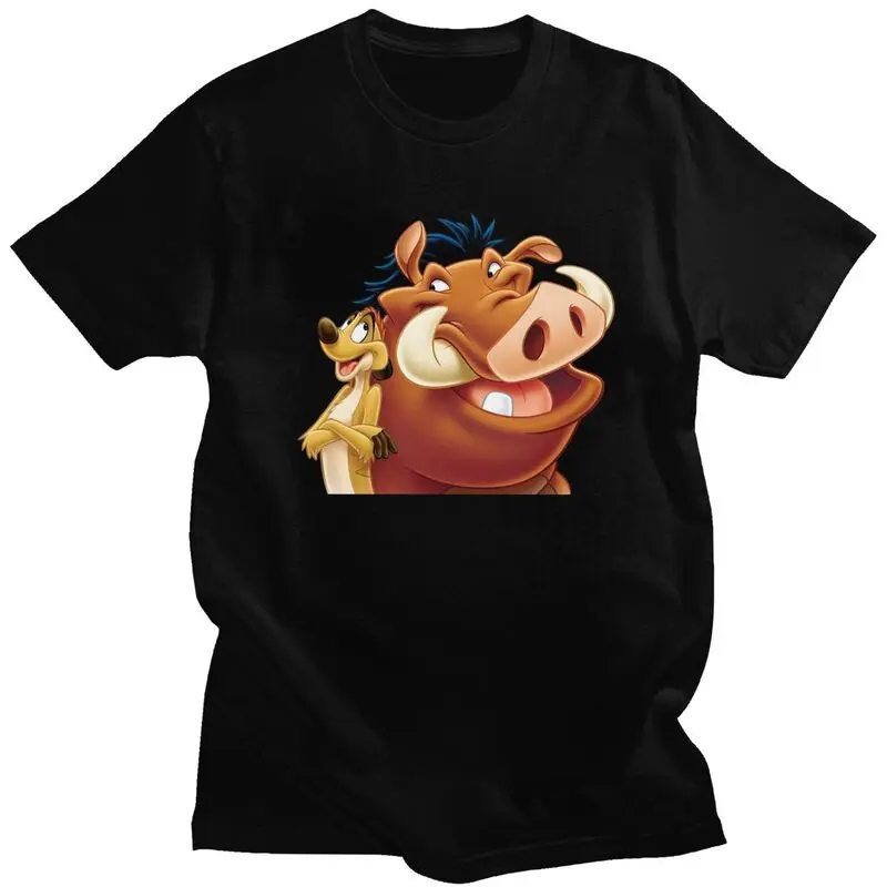 The Lion King Simba T Shirt Homme Soft Cotton Tee Cartoon Tshirt Short Sleeved Graphic T-shirt Clothing