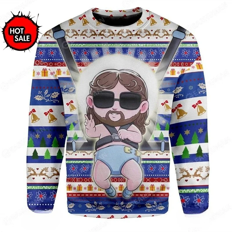 الرجال النساء عطلة ثلاثية الأبعاد مضحك مطبوعة القبيح عيد الميلاد البلوزات لاعبا القمم حفلة عيد الميلاد بلوزات عيد ميلاد سعيد يسوع سترة قبيحة