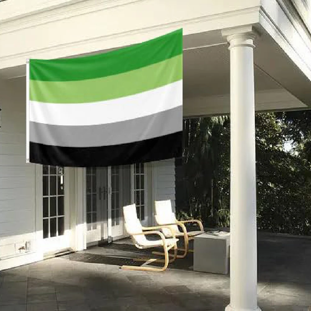 90x150cm LGBTQIA Romantic Orientation Aromantic And Agender Pride Flags  For Decoration