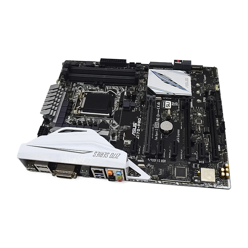 Imagem -03 - Placa Mãe Suporte I77700 6700k I5-7600 6500 I3-7320 6300 Cpu Lga 1151 4xddr4 Intel Z170 M.2 Nvme Pcie 3.0 Atx Asus-z170-pro