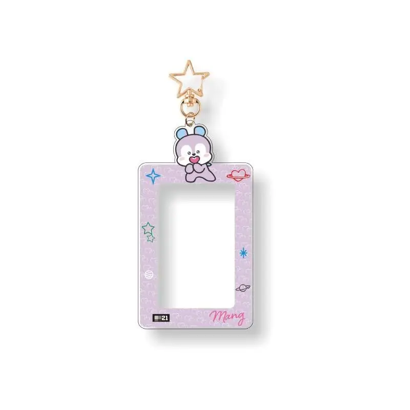 Kawaii BT21 Kaarthouder Sleutelhanger Kaartopslag Hanger ID Foto Opslag Kaart Tas CHIMMY COOKY KOYA TATA Anime Gift Speelgoed