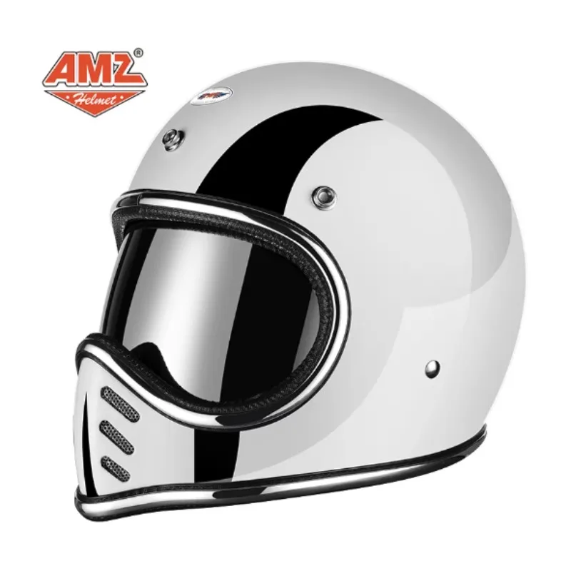 

Высокопрочный классический ретро-шлем из стекловолокна с заостренной формой, для мотоциклов Harley Davidson, защитный шлем AMZ 902.