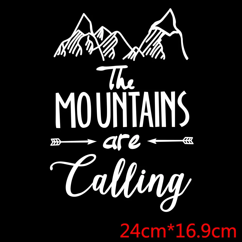 The Mountains Are Calling Patches for Clothing Heat Tranfer Stickers for Cloth Washable DIY Thermal Transfer Iron on Patches