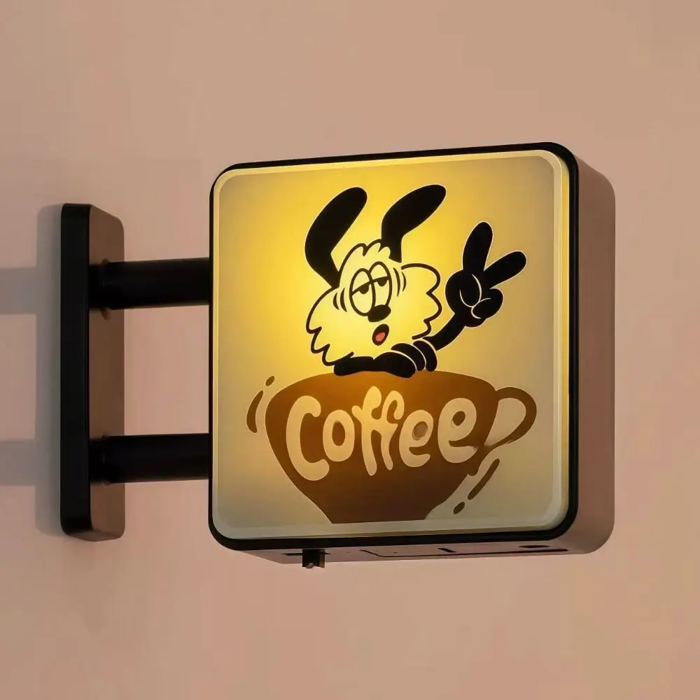 Creative Atmosphere Coffee Corner Light Sign Retro Style Soft Light Glowing Fridge Magnet Three-Dimensional Magnetic