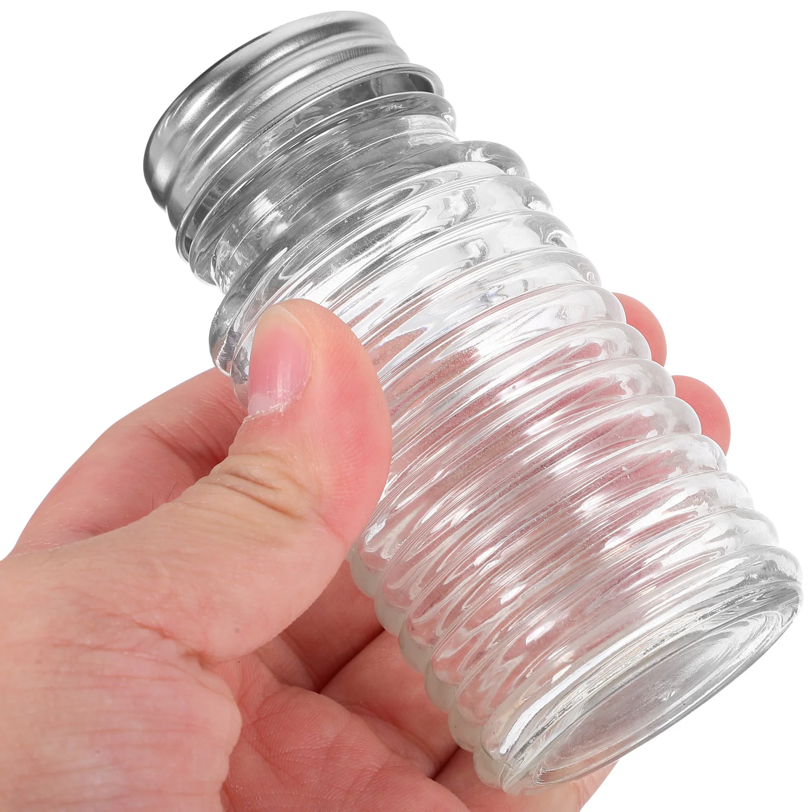 

2 pcs Salt Pepper Shaker Set Small Glass Spice Dispenser Bottle for Kitchen Home Use Practical Design Useful Function