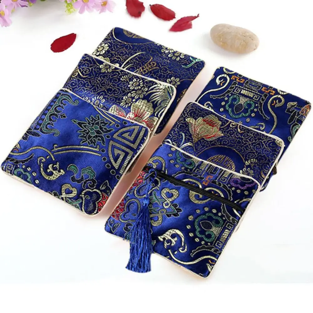 High Quality Cloth Jewelry Organizer Embroidery Small Jewelry Storage Bag Chinese Style Coin Purse