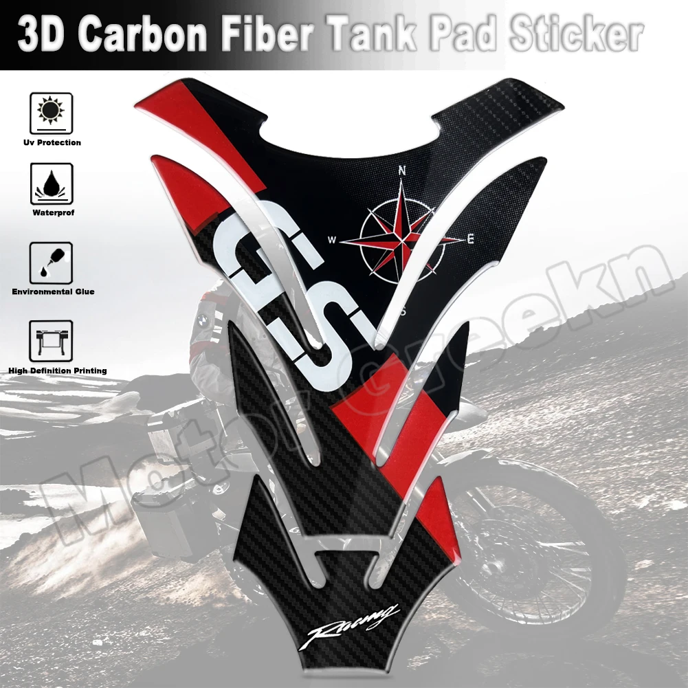 

For R1200/1250/1150GS F850/750/700/800/650GS G310GS Adventure 3D Carbon Fiber Motorcycle Tank Pad Sticker Decal Accessories