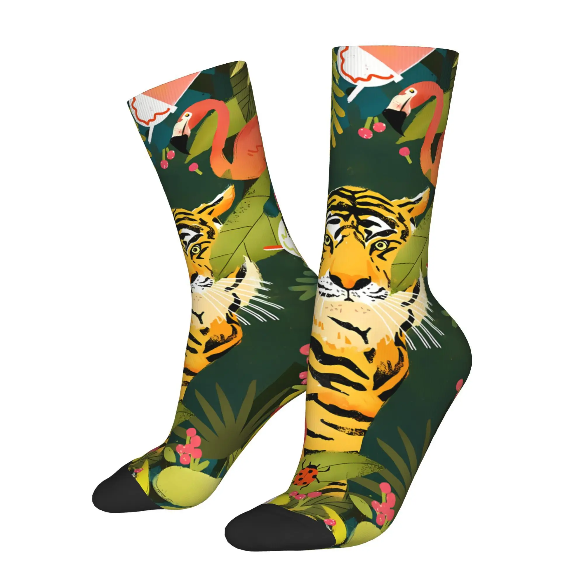 

Tiger Sock Printed Man Polyester Fashion