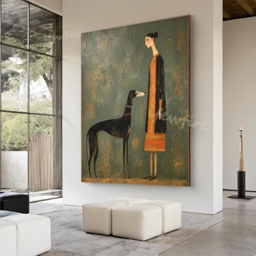 peinture-a-l'huile-abstraite-100-faite-a-la-main-sur-toile-tableau-mural-moderne-sur-le-theme-'j'aime-les-animaux-de-compagnie'-pour-la-decoration-du-salon-cadeau-ideal