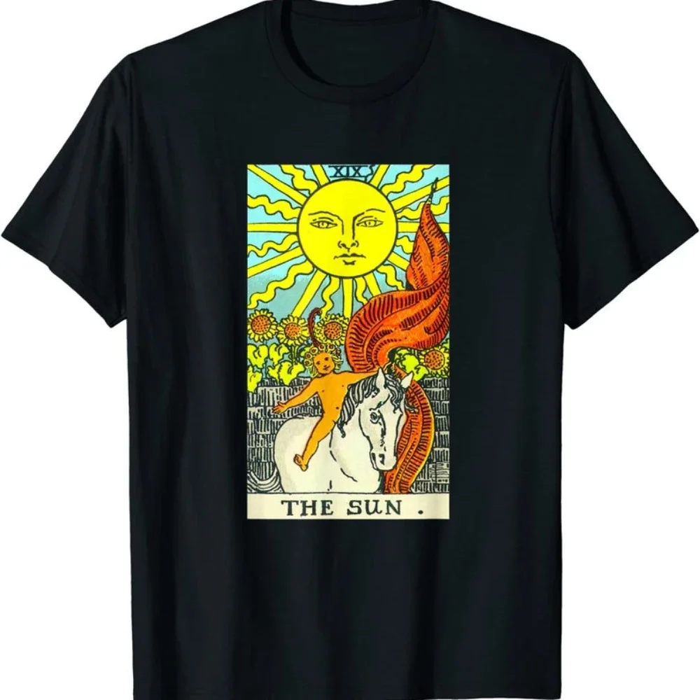 

tops 2024 summer The Sun Tarot Card T Shirt