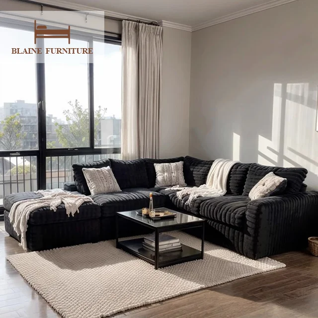 

in Box Vacuum Compression Packing Sofa Sets Modern Fabric Sectional Lazy Corner Compress Sofa Couch for Home Living Room