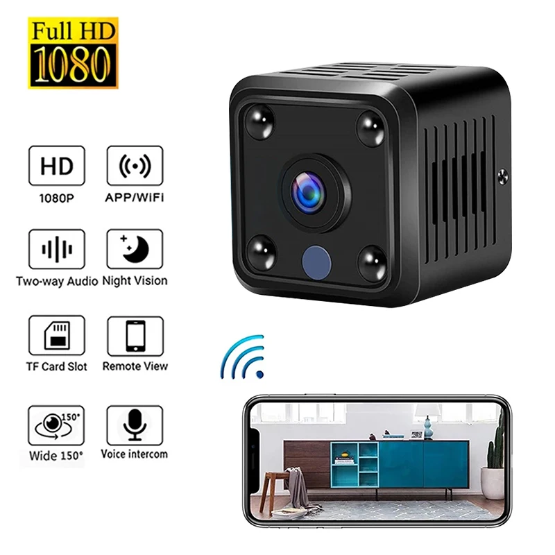 

X6 HD 1080P Mini IP Camera Wifi Wireless Security Night Vision Built-in Battery Mobile Video Remote Alarm Camera Motion Sensor