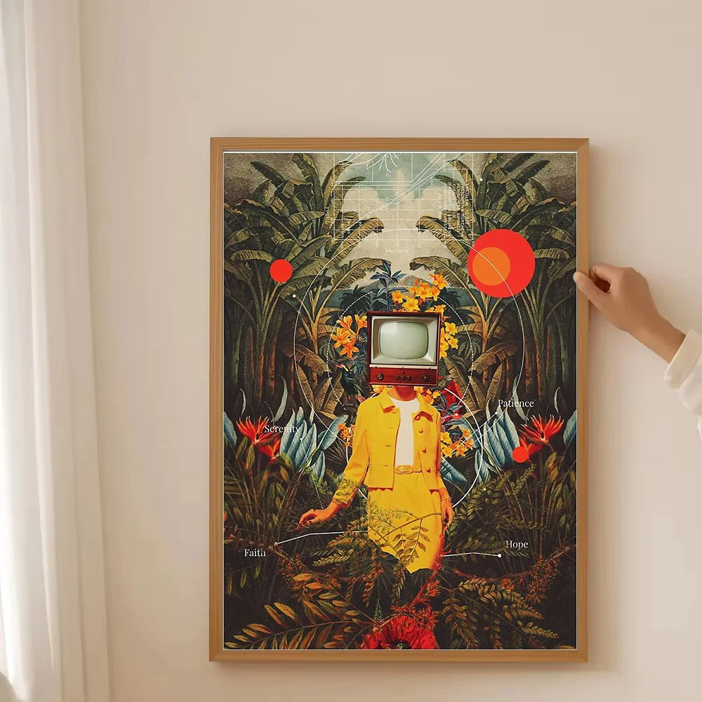 خمر نوير رسم قماش طباعة فيلم مظلم المباحث الفن جدار ديكور الفيلم المشارك القوطية الرعب الجمالية غرفة ديكور