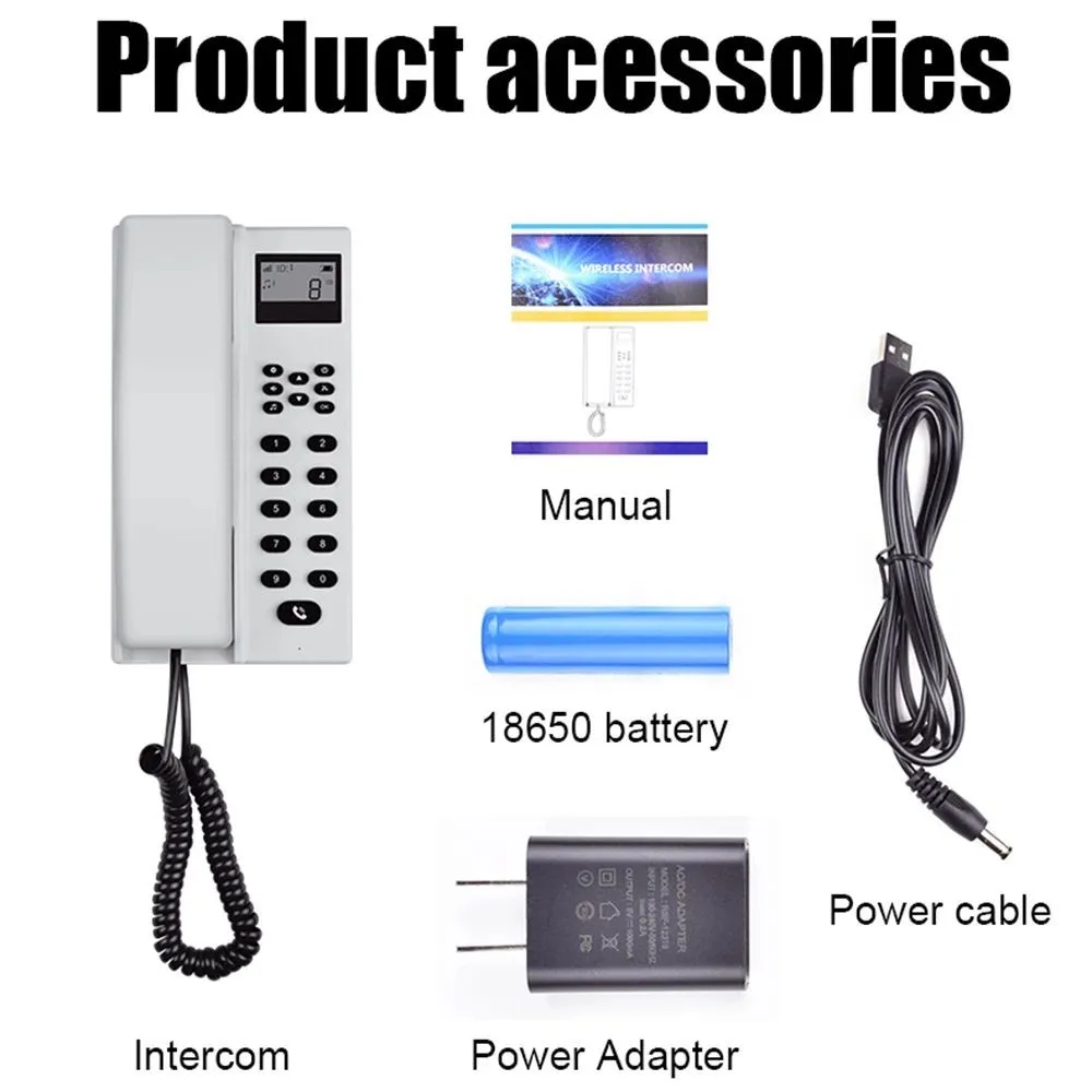 نظام هاتف داخلي لاسلكي بتردد 2.4 جيجا هرتز، نظام اتصال هاتف صوتي لمستودع الفندق والمكتب والمصنع المنزلي