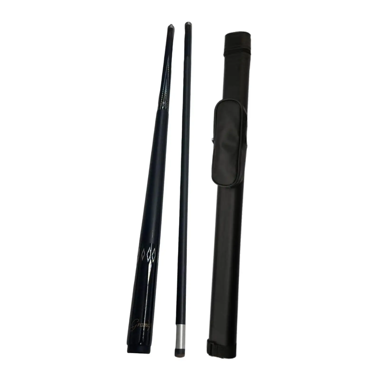 

1/2 Split Pool Cue with Storage Pouch Ergonomic Stylish Portable Snooker Cue Billiard Stick for Enthusiasts Training Sports