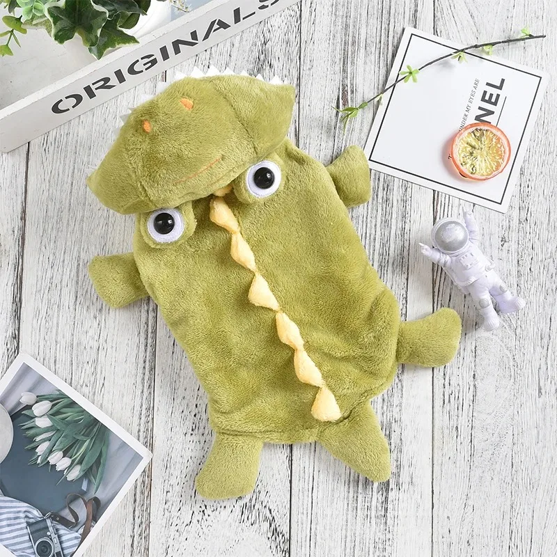 

XS-5XL Funny Dinosaur Doggie Jacket Halloween Dog Costume Green Thicken Warm Pet Clothes Small Medium Puppy Wear Suit