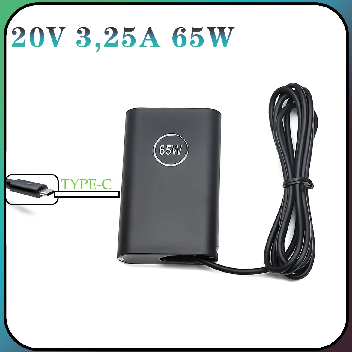 20V 3.25A 65W USB-C Tipo-C Adaptador AC Carregador de laptop para Dell Latitude 3330 5330 5430 5530 7330 7430 7530 9430 3570 Carregadores