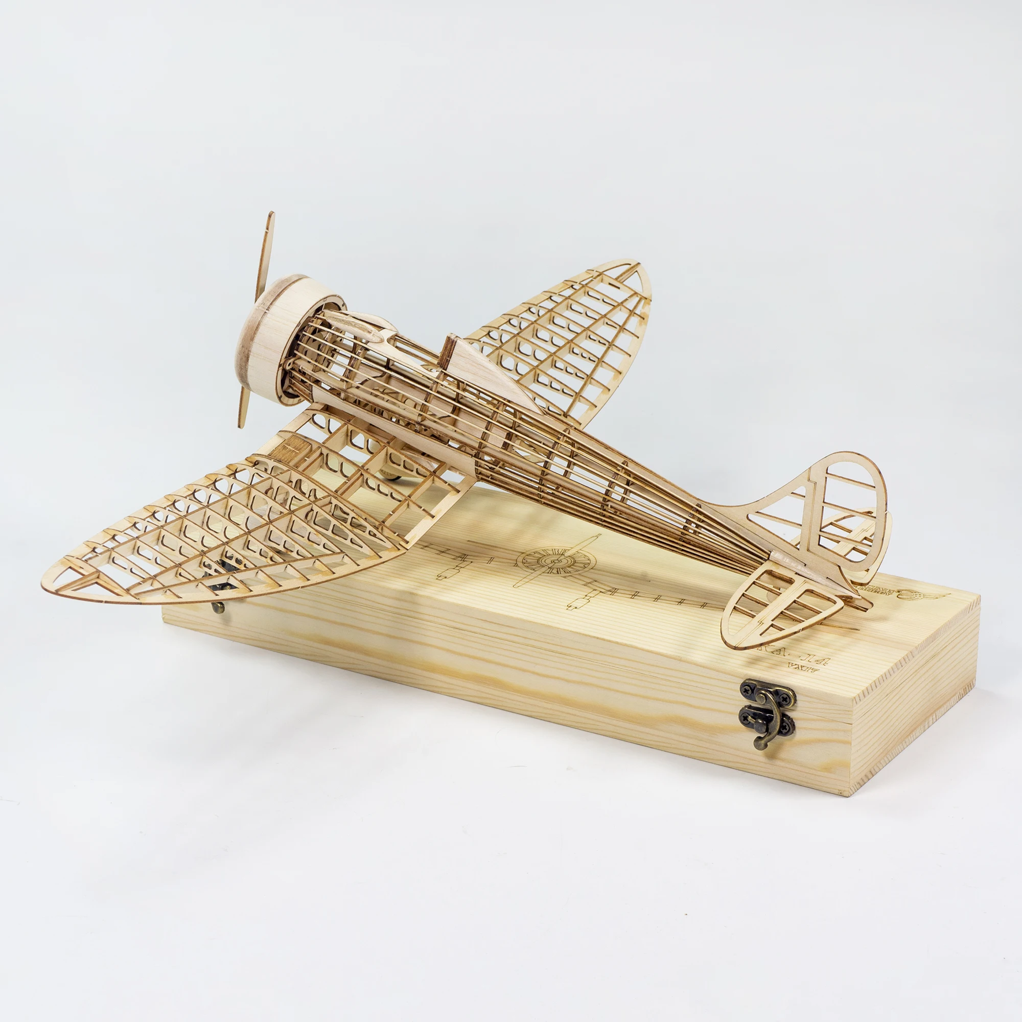 Echte Falke a5m 96 träger basierte Kampf waage antike Flugzeuge Holz solide DIY Montage Modell Set Holz spielzeug Ornamente Kinder geschenk – Detail 7